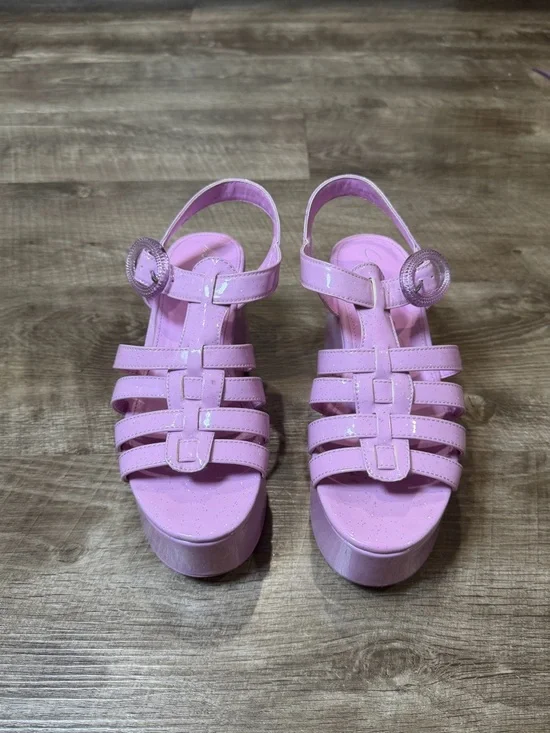 Circus NY By Sam Edelman GOLDA Platform Wedge Sandal | Sz 7, Orchid - Picture 2 of 8